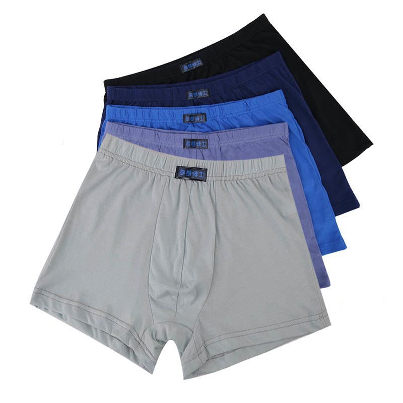 Men's Cotton High Waist Boxer Shorts