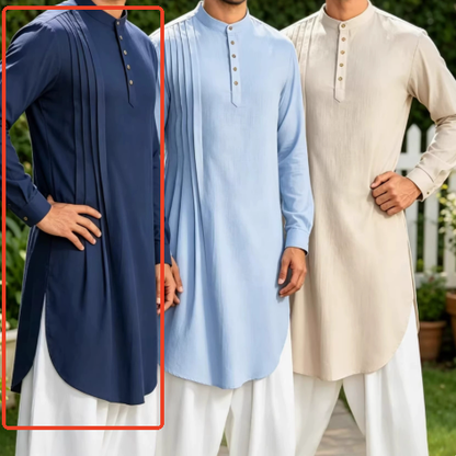 Men's Cotton Linen Button-Down Shirt