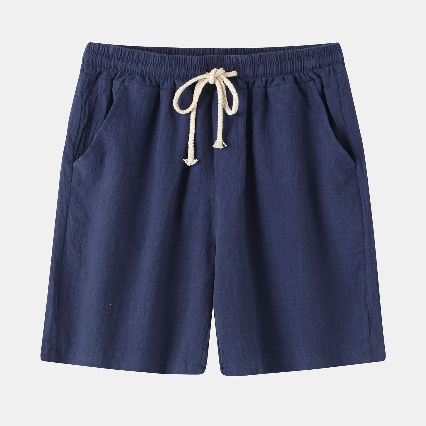 Men's Cotton-Linen Casual Shorts Slim-fit Summer Beach Pants