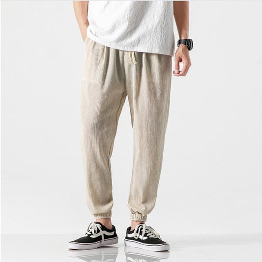 Men's Cotton Linen Harem Casual Pants