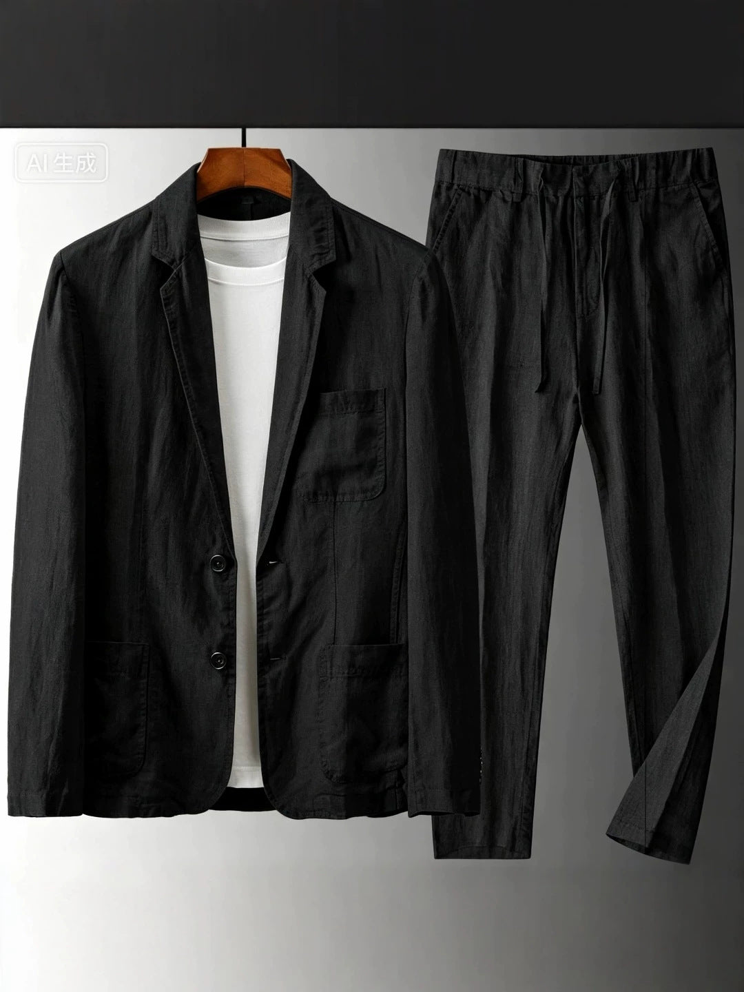 Men's Cotton Linen Summer Suit Set