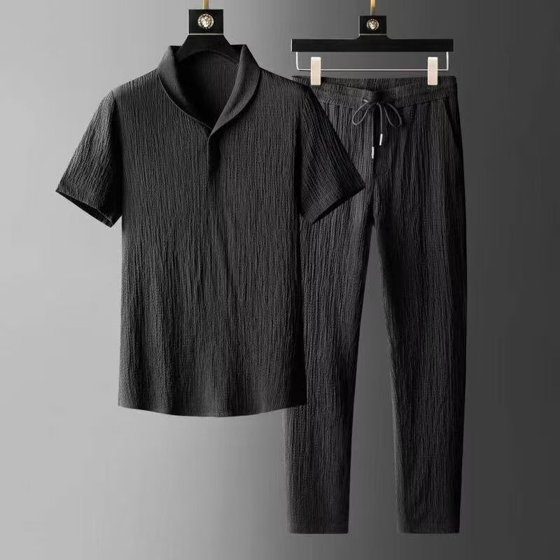 Men's Cotton Linen Two-piece Set