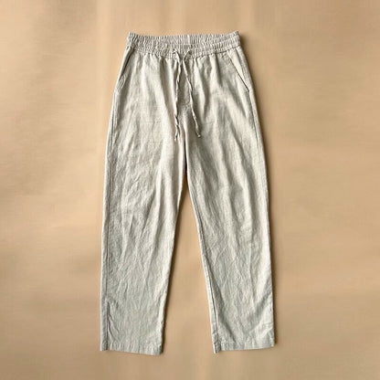 Men's Cotton Linen Wide Leg Casual Pants