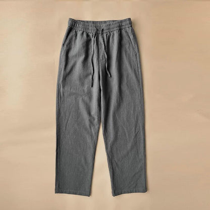 Men's Cotton Linen Wide Leg Casual Pants