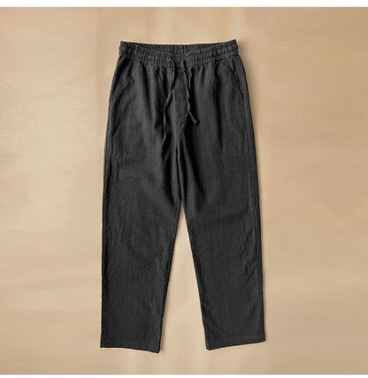 Men's Cotton Linen Wide Leg Casual Pants