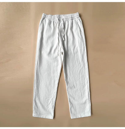 Men's Cotton Linen Wide Leg Casual Pants