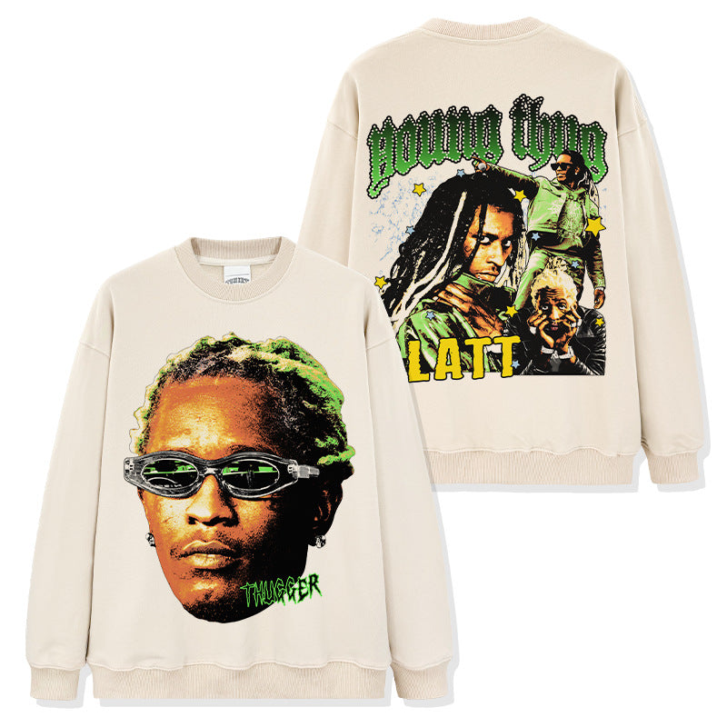 Men's Cotton Streetwear Printed T-shirt Loose Fit