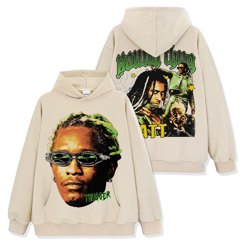 Men's Cotton Streetwear Printed T-shirt Loose Fit