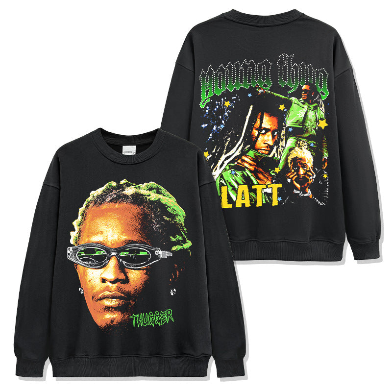 Men's Cotton Streetwear Printed T-shirt Loose Fit