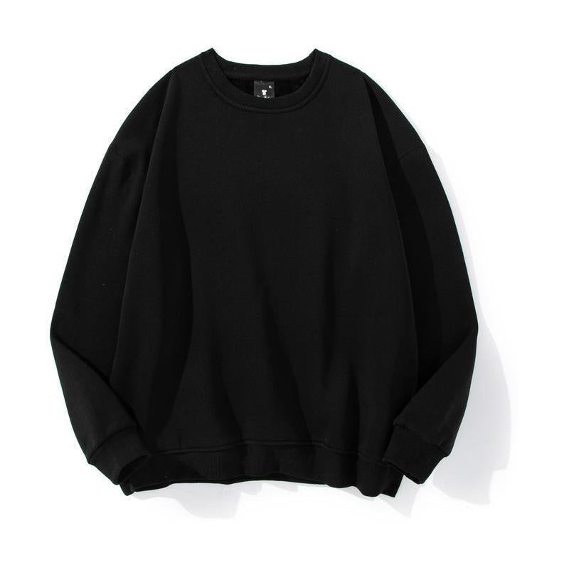 Men's Cotton Thickened Sweatshirt Long Sleeve Loose Fit
