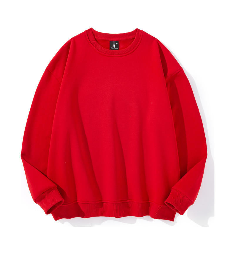 Men's Cotton Thickened Sweatshirt Long Sleeve Loose Fit