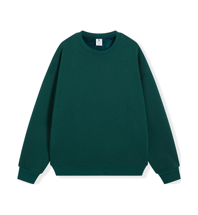 Men's Cotton Thickened Sweatshirt Long Sleeve Loose Fit