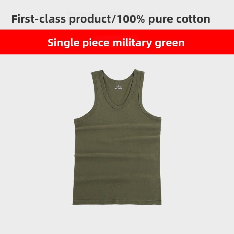 Men's Cotton Vest Sports Hurdle plus size Men's Inner Wear Cotton Youth Summer Base Fitness Tight Sleeveless