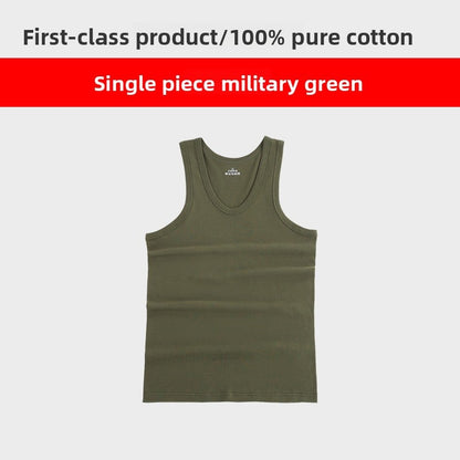 Men's Cotton Vest Sports Hurdle plus size Men's Inner Wear Cotton Youth Summer Base Fitness Tight Sleeveless