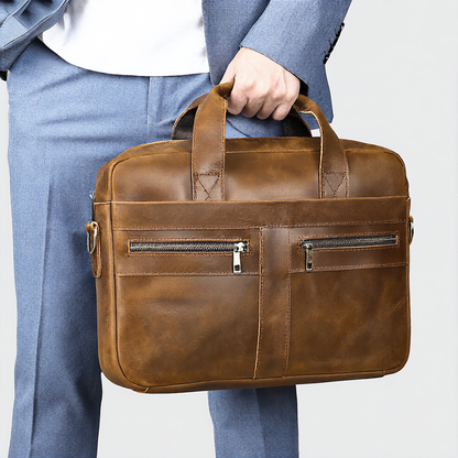 men's cowhide briefcase