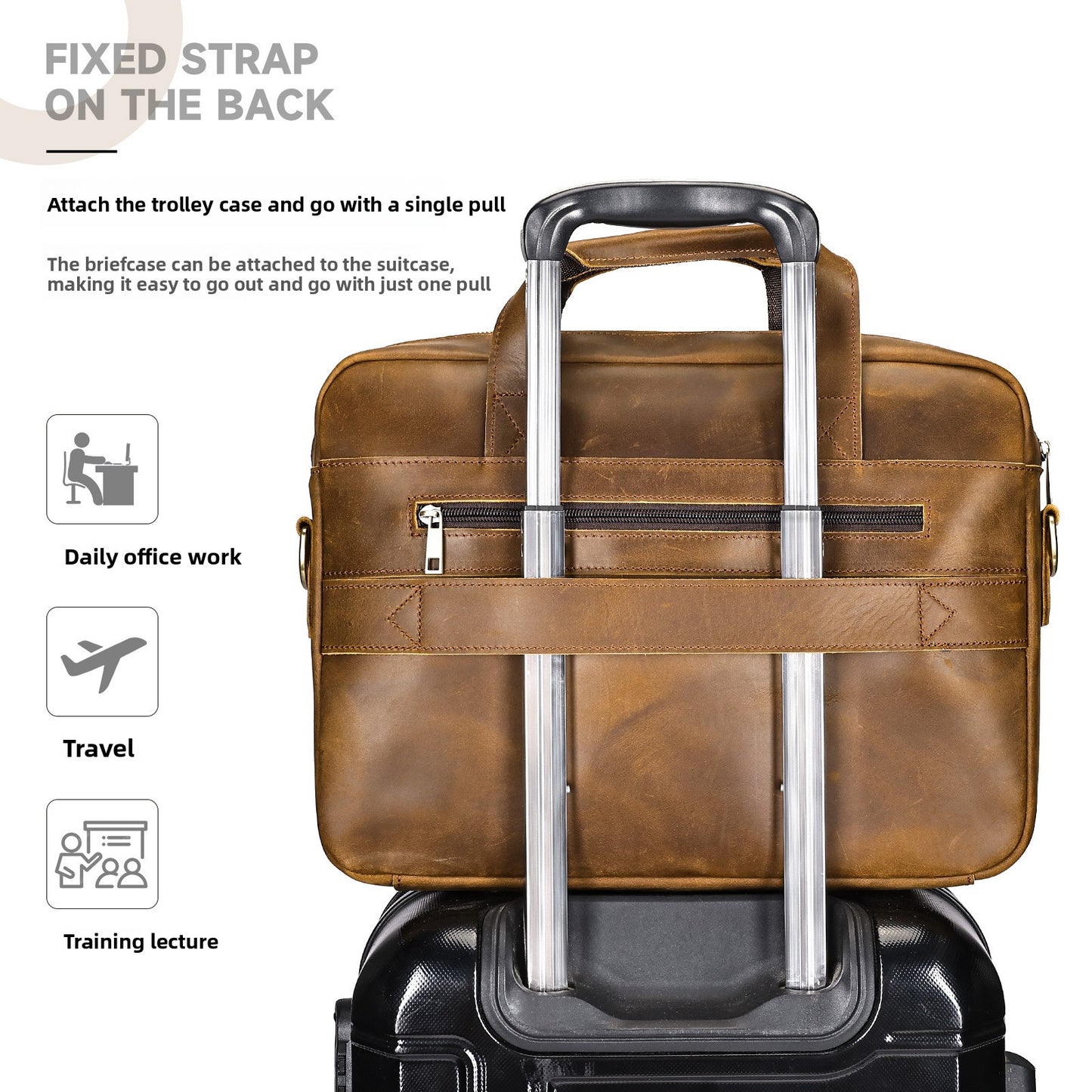 men's cowhide briefcase