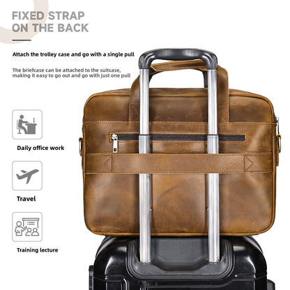 men's cowhide briefcase