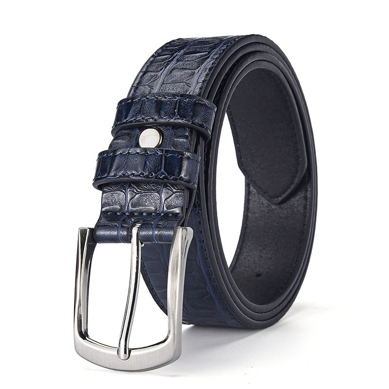 Men's Crocodile Pattern PU Leather Belt