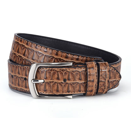 Men's Crocodile Pattern PU Leather Belt