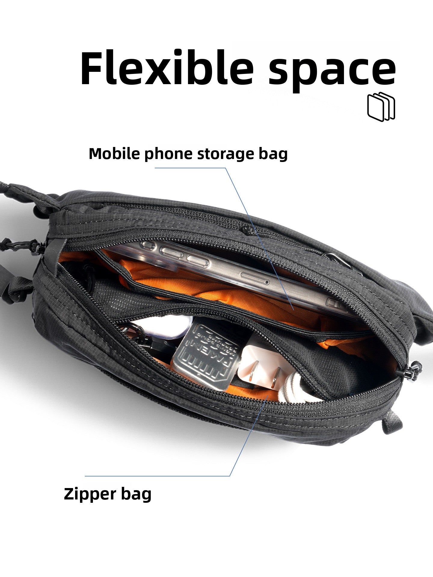 Men's Crossbody Bag Water-Repellent Anti-Theft Chest Bag