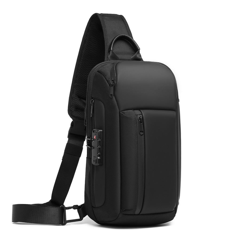 Men's Crossbody Chest Bag with TSA Lock