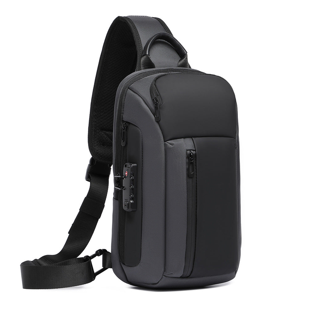 Men's Crossbody Chest Bag with TSA Lock