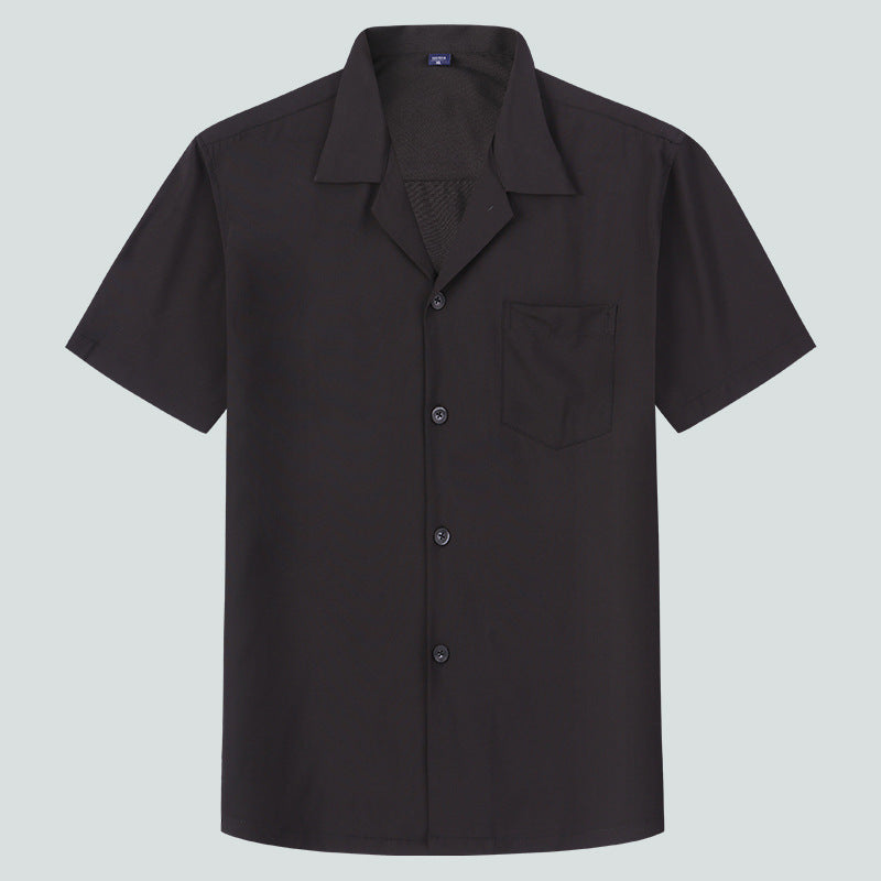 Men's Cuban Collar Short Sleeve Shirt