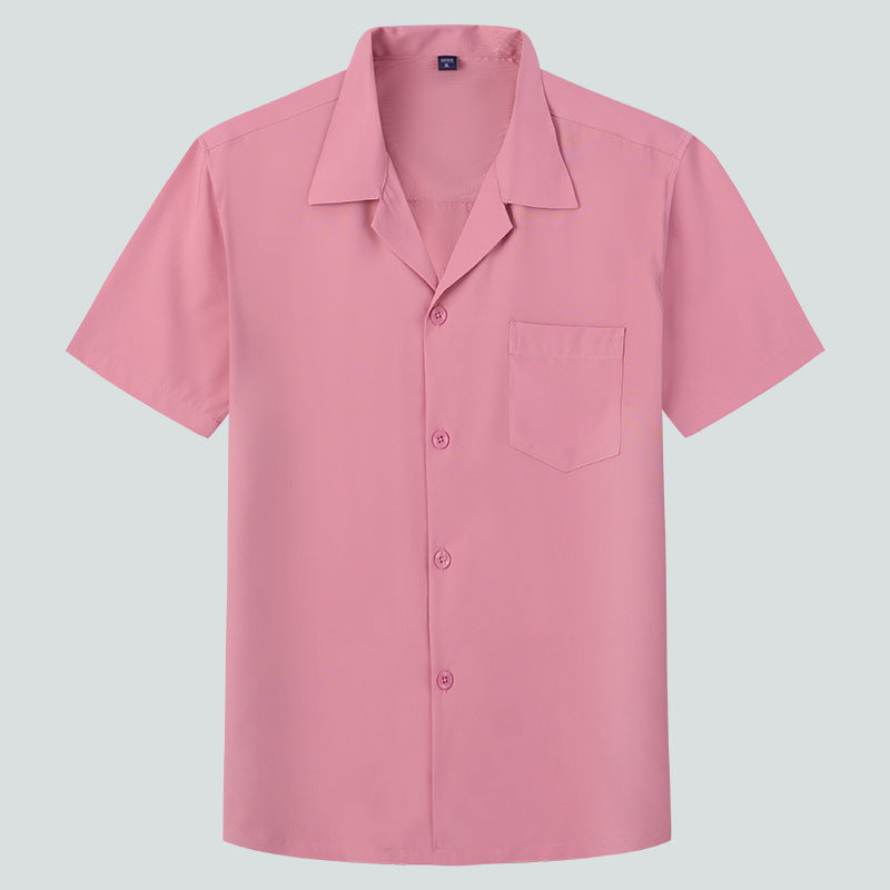 Men's Cuban Collar Short Sleeve Shirt