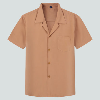 Men's Cuban Collar Short Sleeve Shirt