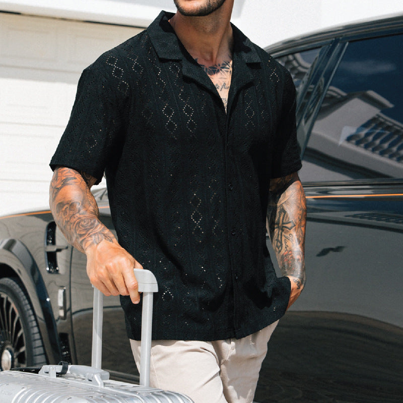 Men's Cut Out Casual Shirt