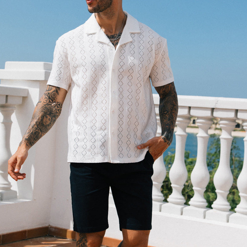 Men's Cut Out Casual Shirt