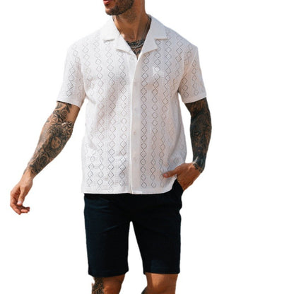 Men's Cut Out Casual Shirt