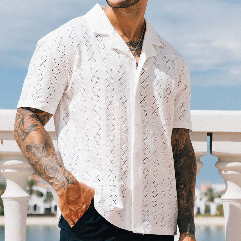 Men's Cut Out Casual Shirt