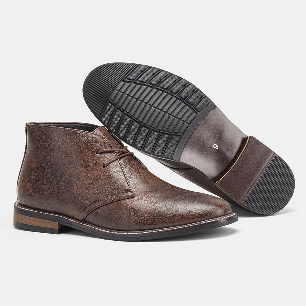 Men's Desert Boots - Vintage Leather Short Boots
