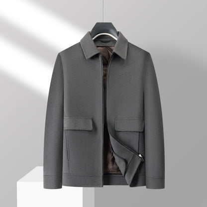 Men's Detachable Down Liner Wool Jacket