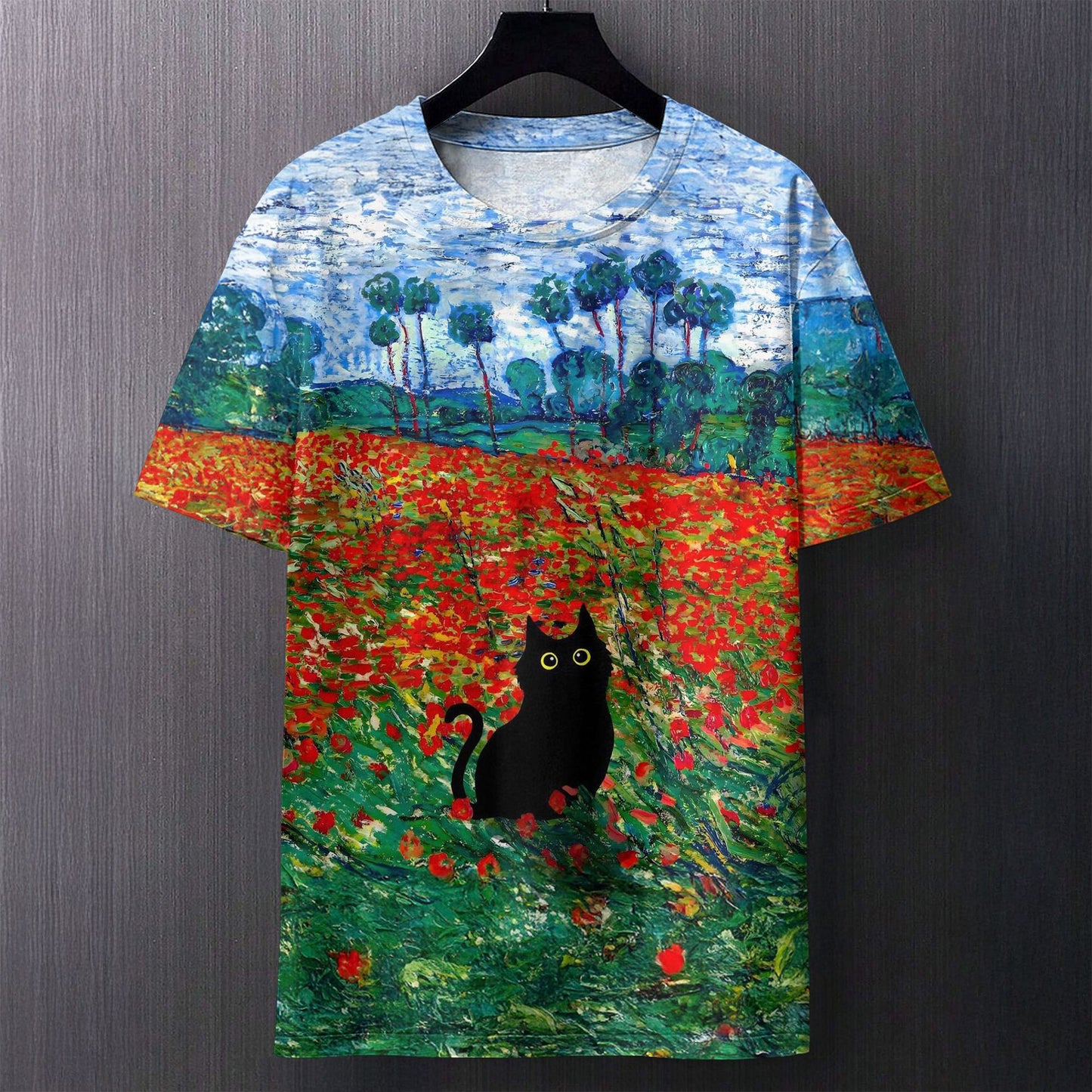 Men's Digital Print T-Shirt Streetwear Casual Top
