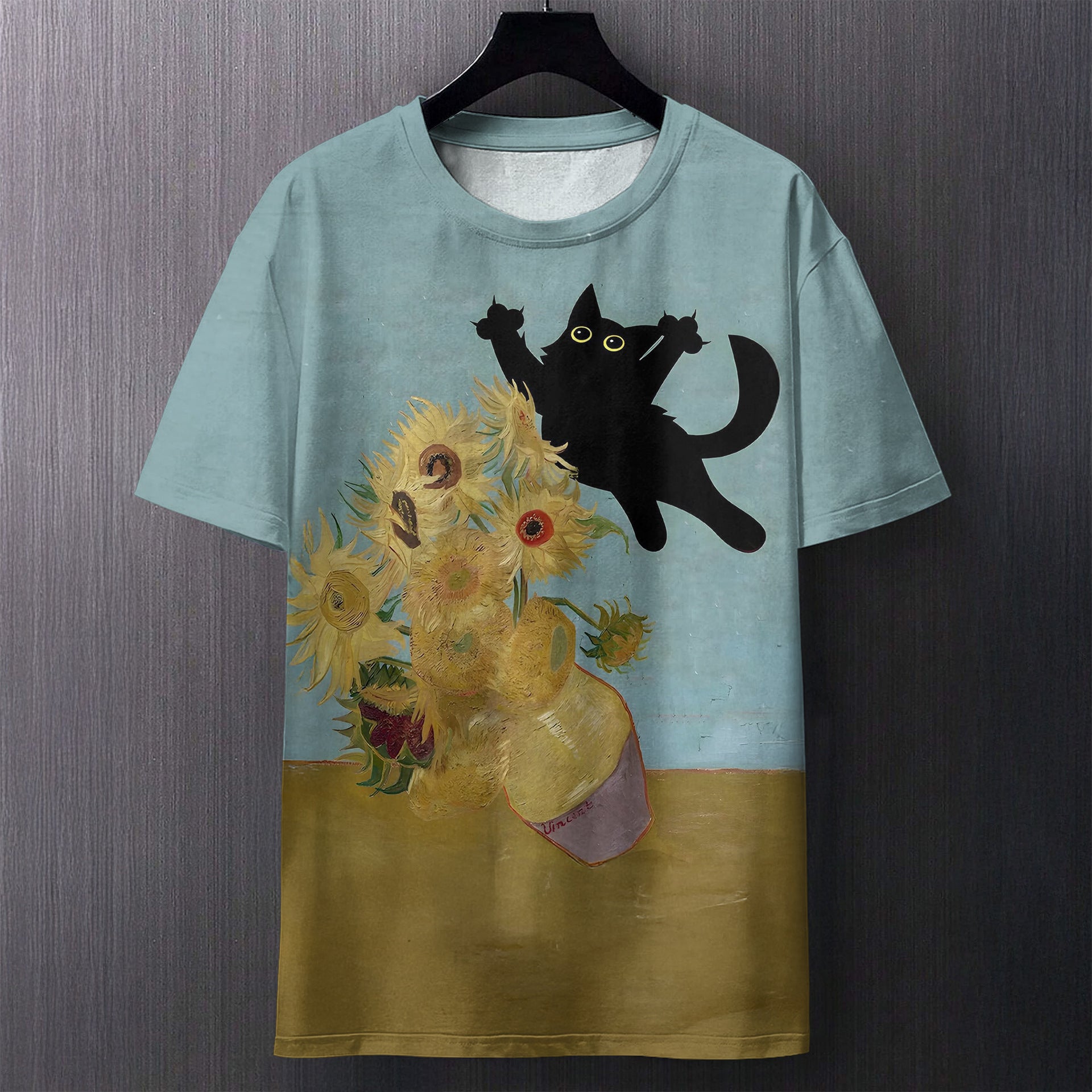 Men's Digital Print T-Shirt Streetwear Casual Top