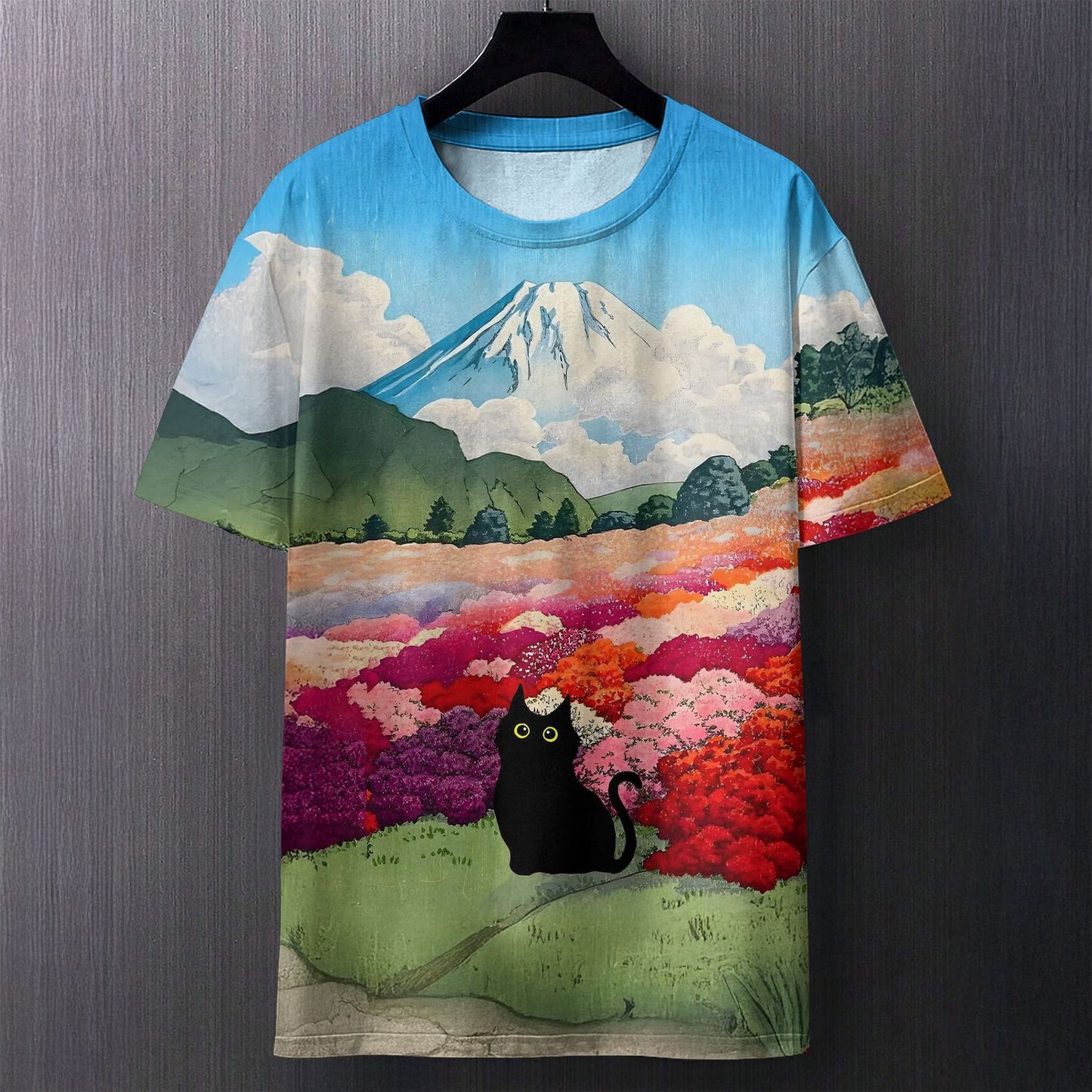 Men's Digital Print T-Shirt Streetwear Casual Top