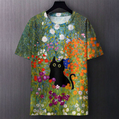 Men's Digital Print T-Shirt Streetwear Casual Top