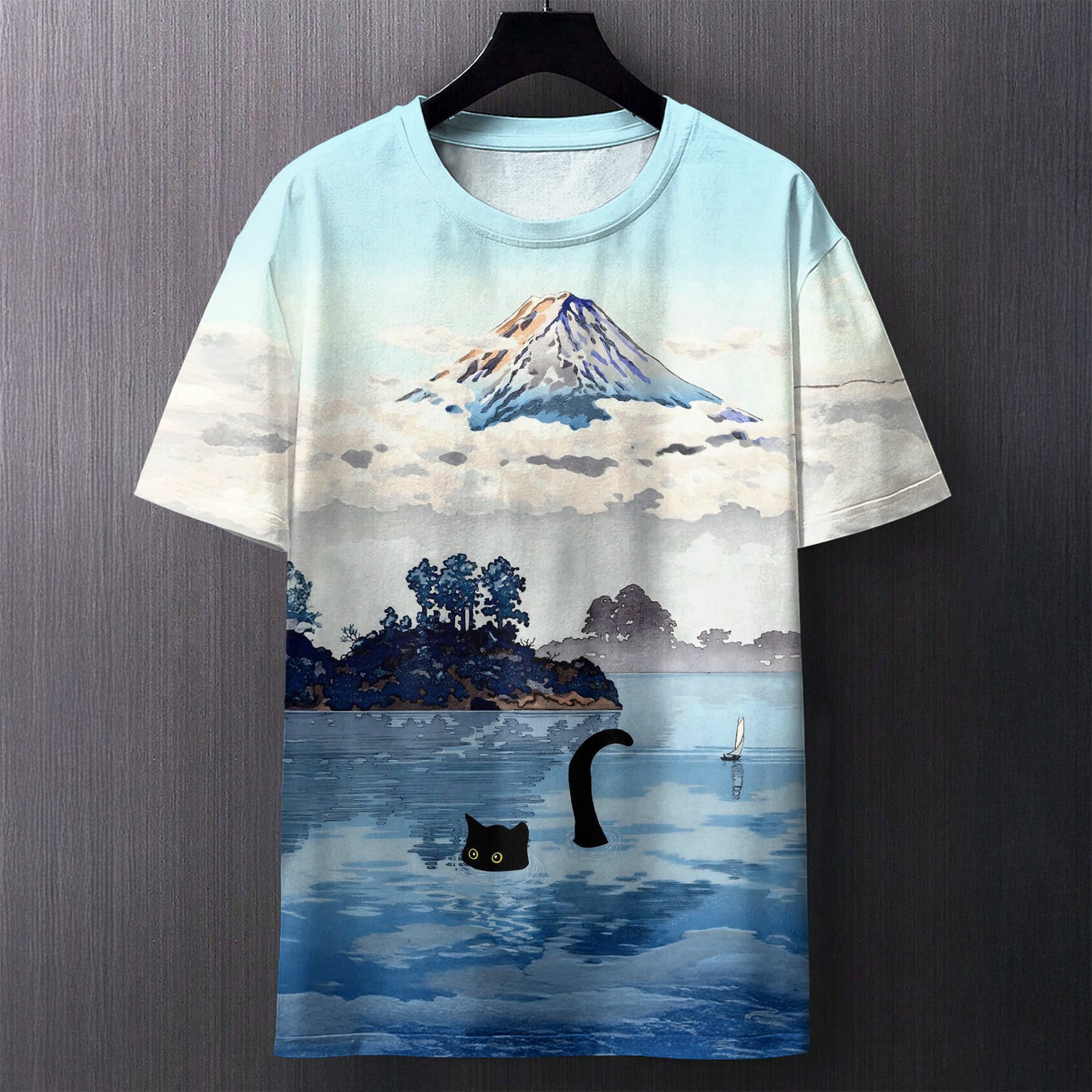 Men's Digital Print T-Shirt Streetwear Casual Top