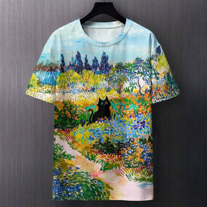 Men's Digital Print T-Shirt Streetwear Casual Top
