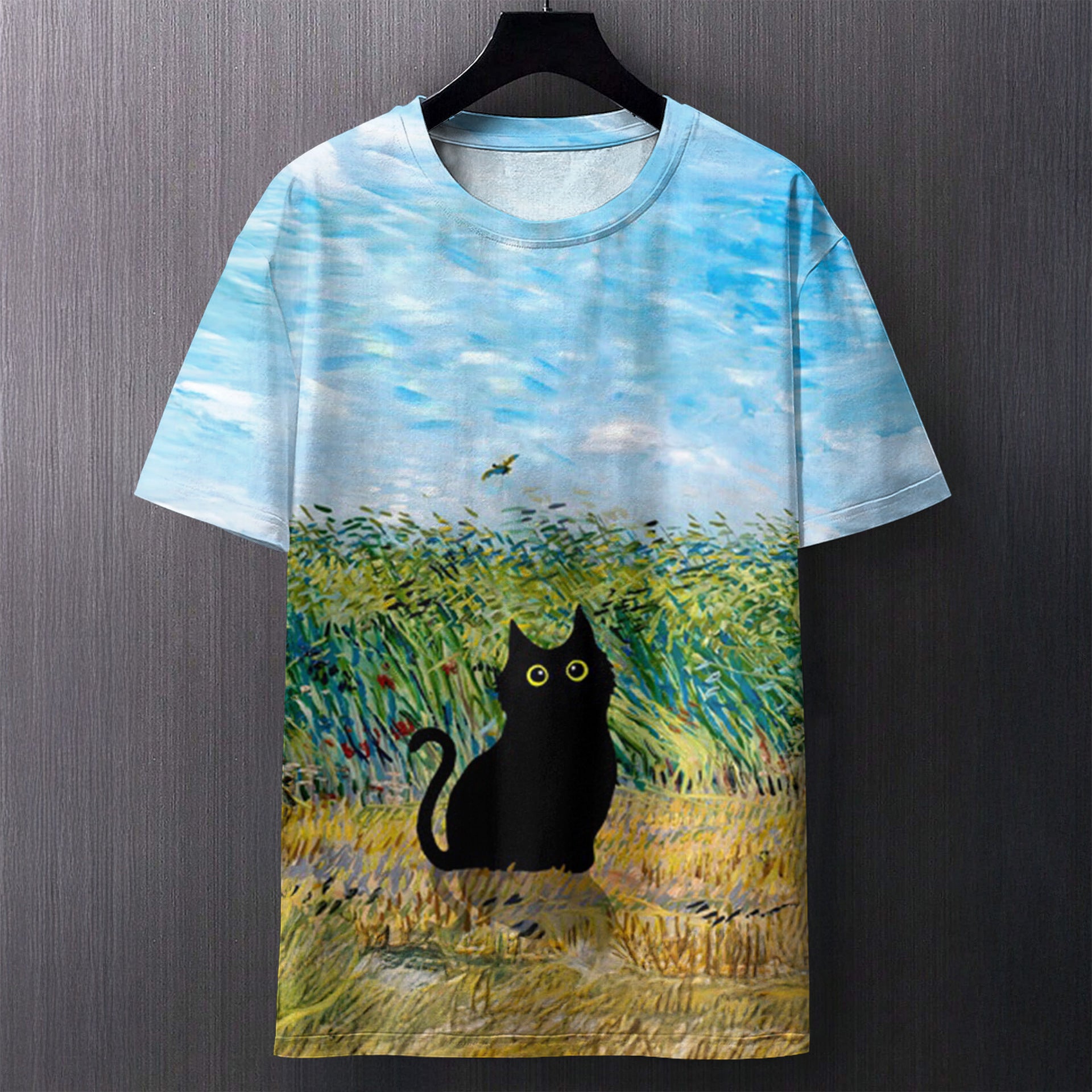 Men's Digital Print T-Shirt Streetwear Casual Top