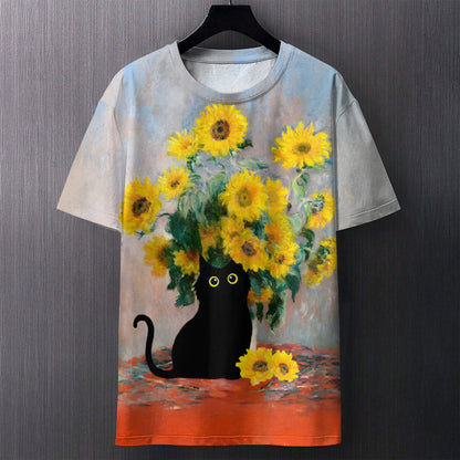 Men's Digital Print T-Shirt Streetwear Casual Top