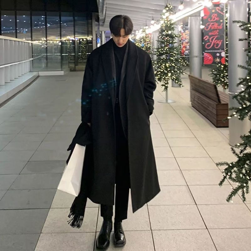 Men's Double-Layer Woolen Overcoat