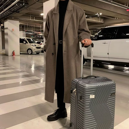 Men's Double-Layer Woolen Overcoat