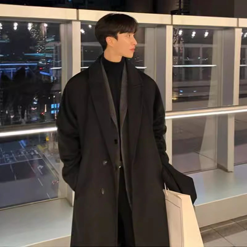 Men's Double-Layer Woolen Overcoat