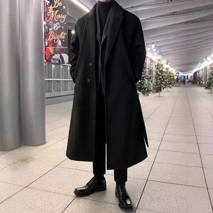 Men's Double-Layer Woolen Overcoat