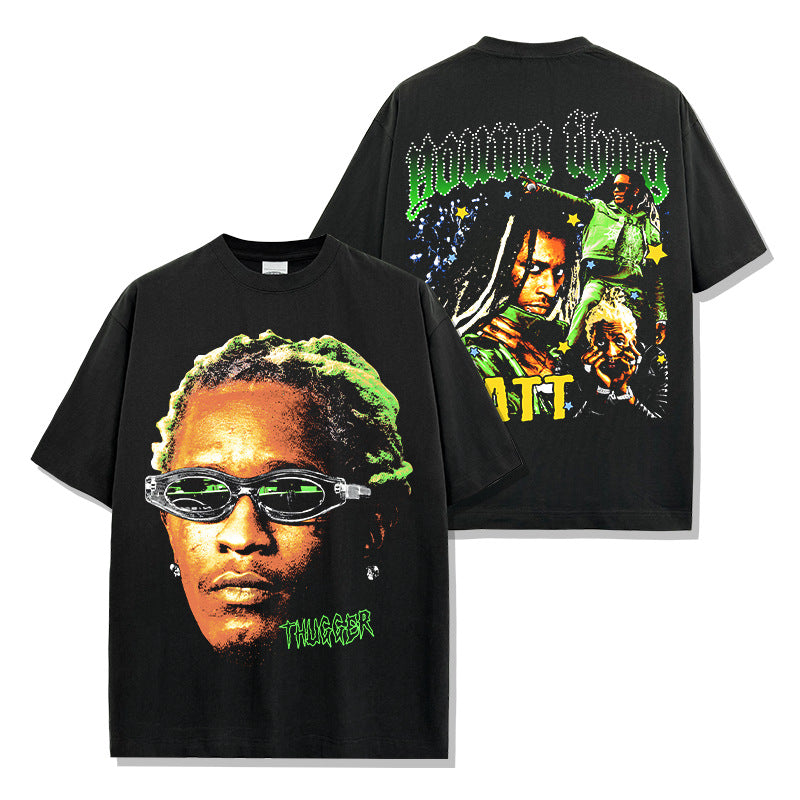 Men's Double-sided Printed Cotton T-shirt