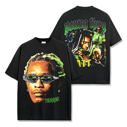 Men's Double-sided Printed Cotton T-shirt