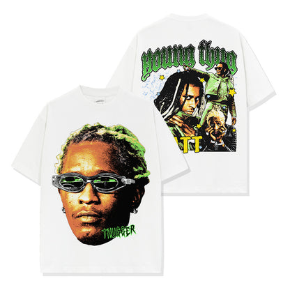 Men's Double-sided Printed Cotton T-shirt